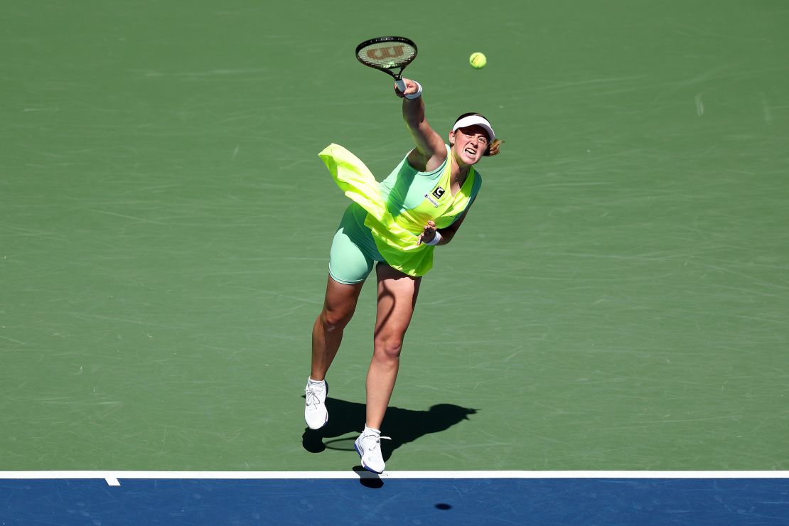 Ostapenko struggled to get to grips with the quarterfinal.