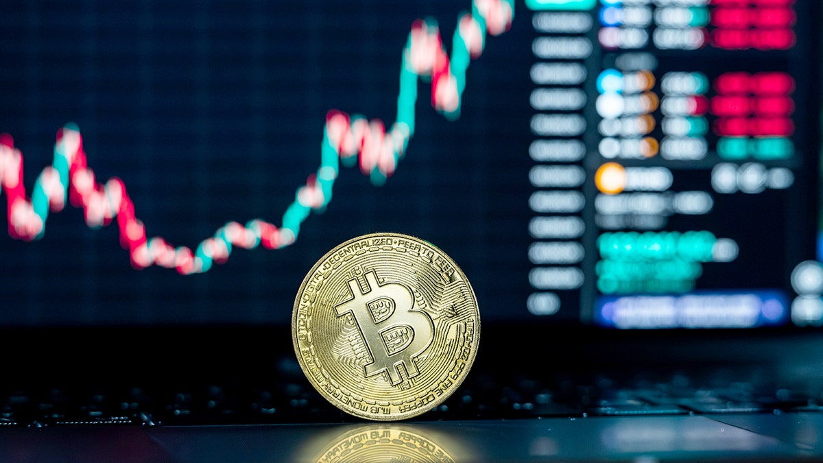 Cryptocurrency coin.