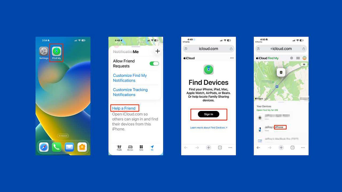 Help a Friend feature on iPhone